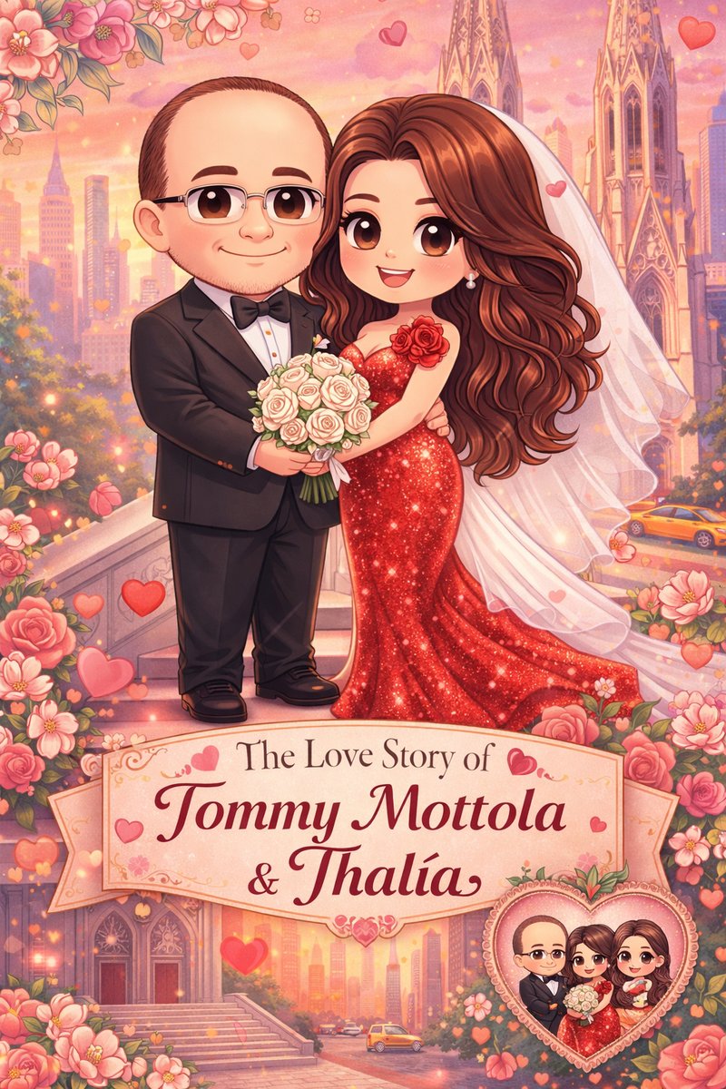 Tommy and Thalía in New York Lights