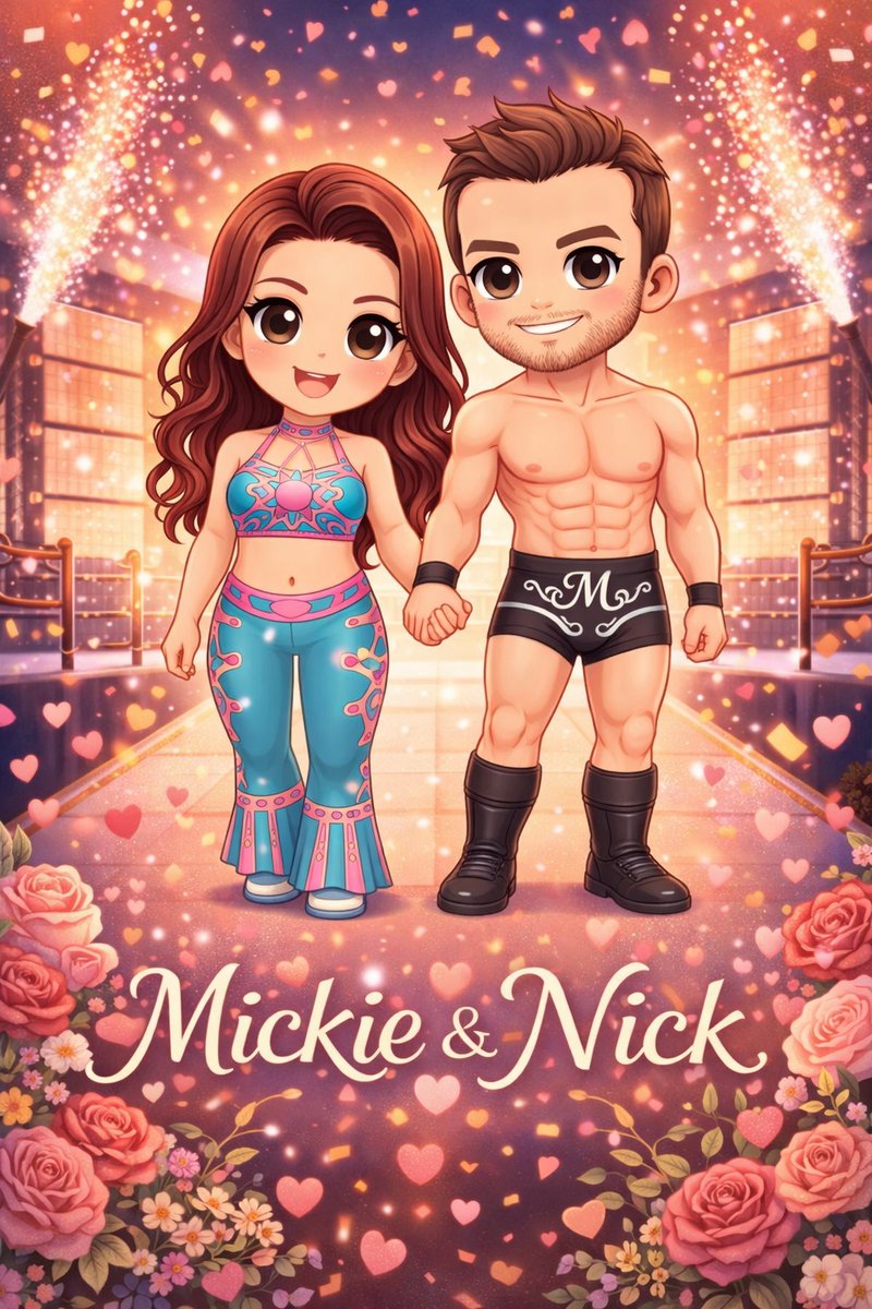 Mickie & Nick at Ringside