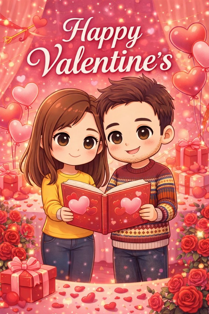 Happy Valentine's book cover example